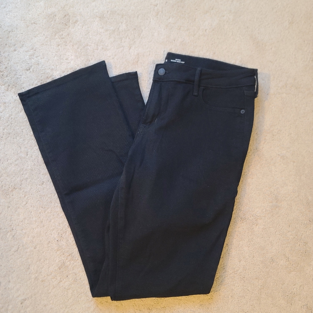 Old navy Kick boot mid rise black long jeans